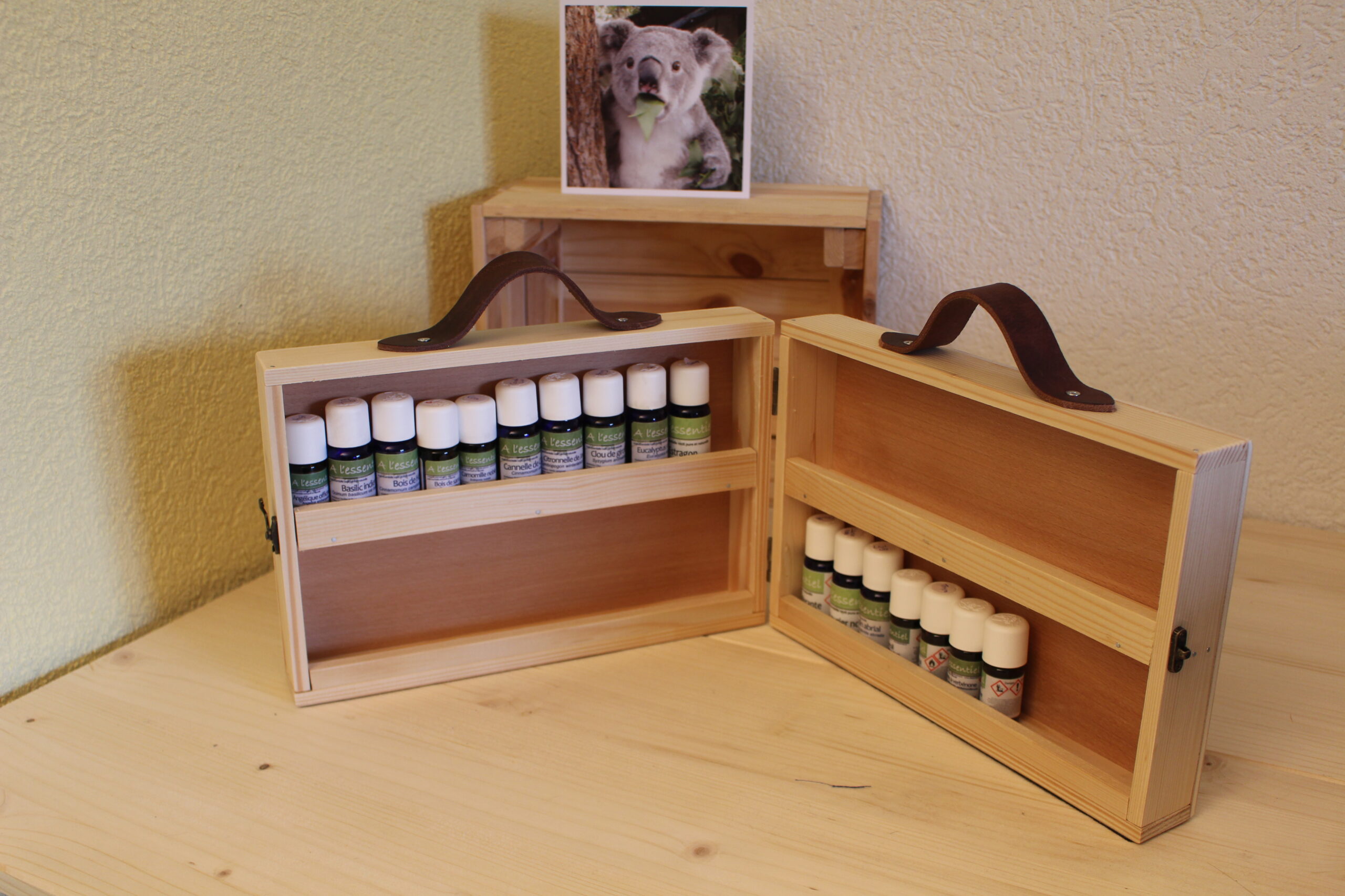 Grand coffret pour huiles essentielles