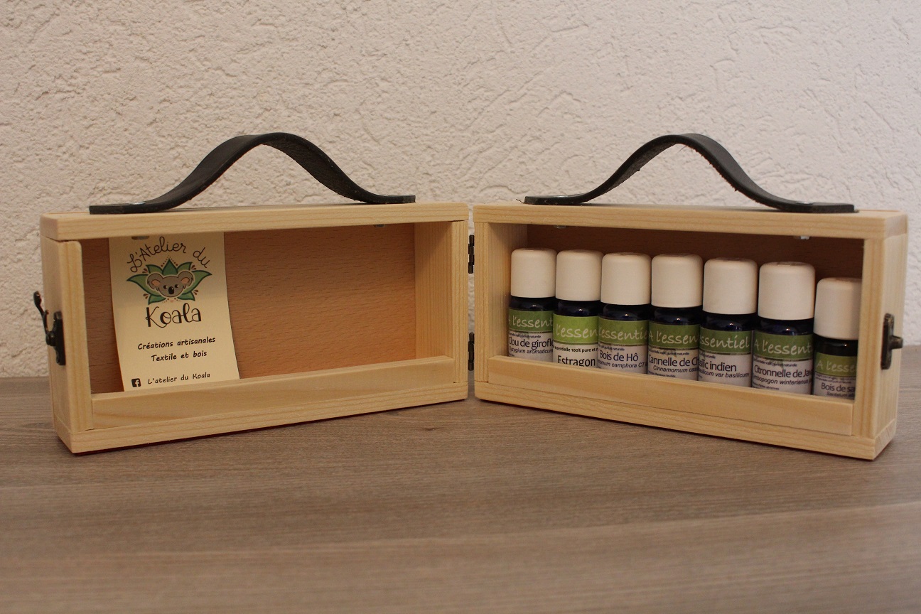 Petit coffret pour huiles essentielles